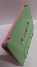 baby pink/green split colour cassettes