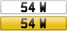 54 W