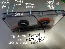 Metal type 4 tape in Type 2 shell  C10/C20/C30
